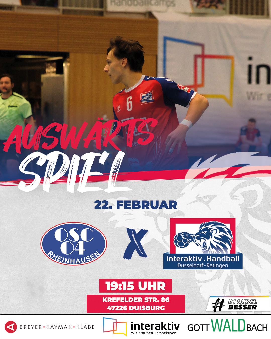 Mehr über den Artikel erfahren interaktiv . Handball vor Auswärtsspiel beim OSC Rheinhausen