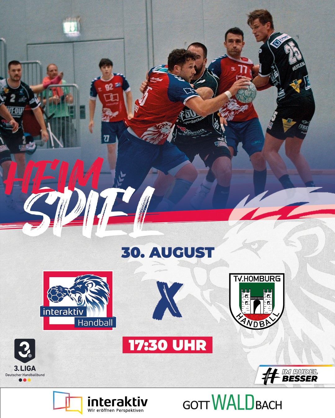 Mehr über den Artikel erfahren Heimpremiere für interaktiv . Handball – Duell der Aufsteiger gegen den TV Homburg