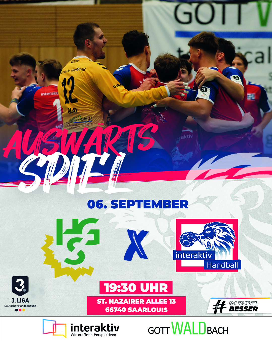 Mehr über den Artikel erfahren interaktiv . Handball vor schwerer Auswärtsaufgabe bei Spitzenreiter HG Saarlouis