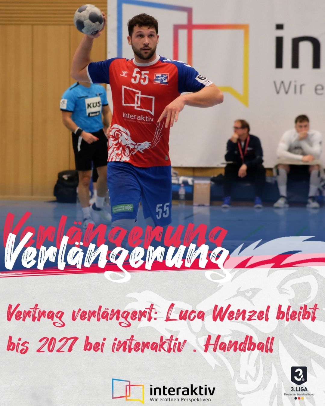 Mehr über den Artikel erfahren interaktiv . Handball Düsseldorf-Ratingen verlängert mit Luca Wenzel